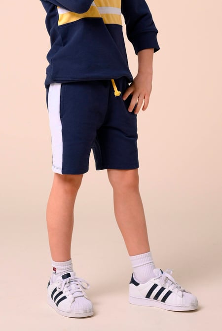Boys White Cut & Sew Shorts ( 6yrs-11yrs)