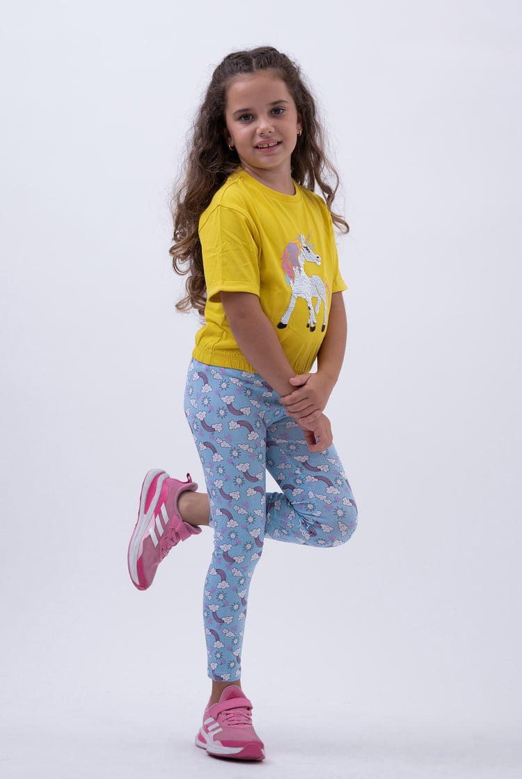 Girls Printed Jersey Leggings