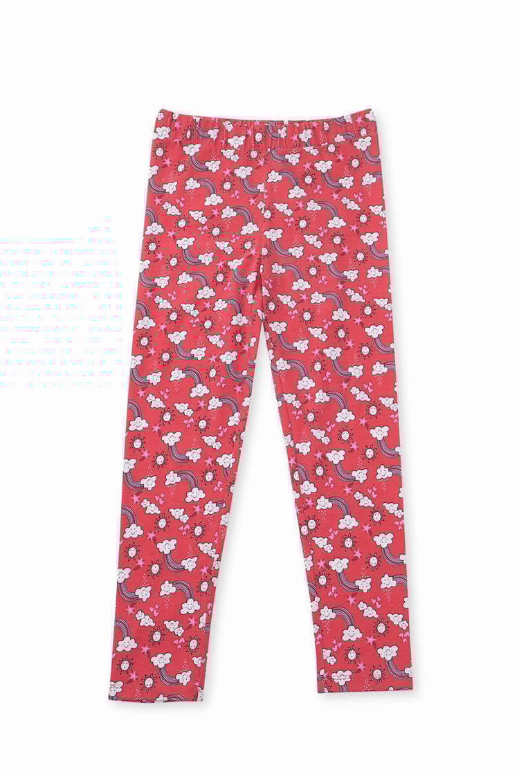 Girls Printed Jersey Leggings
