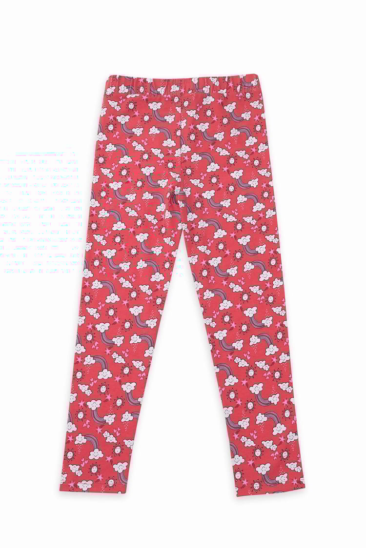 Girls Printed Jersey Leggings