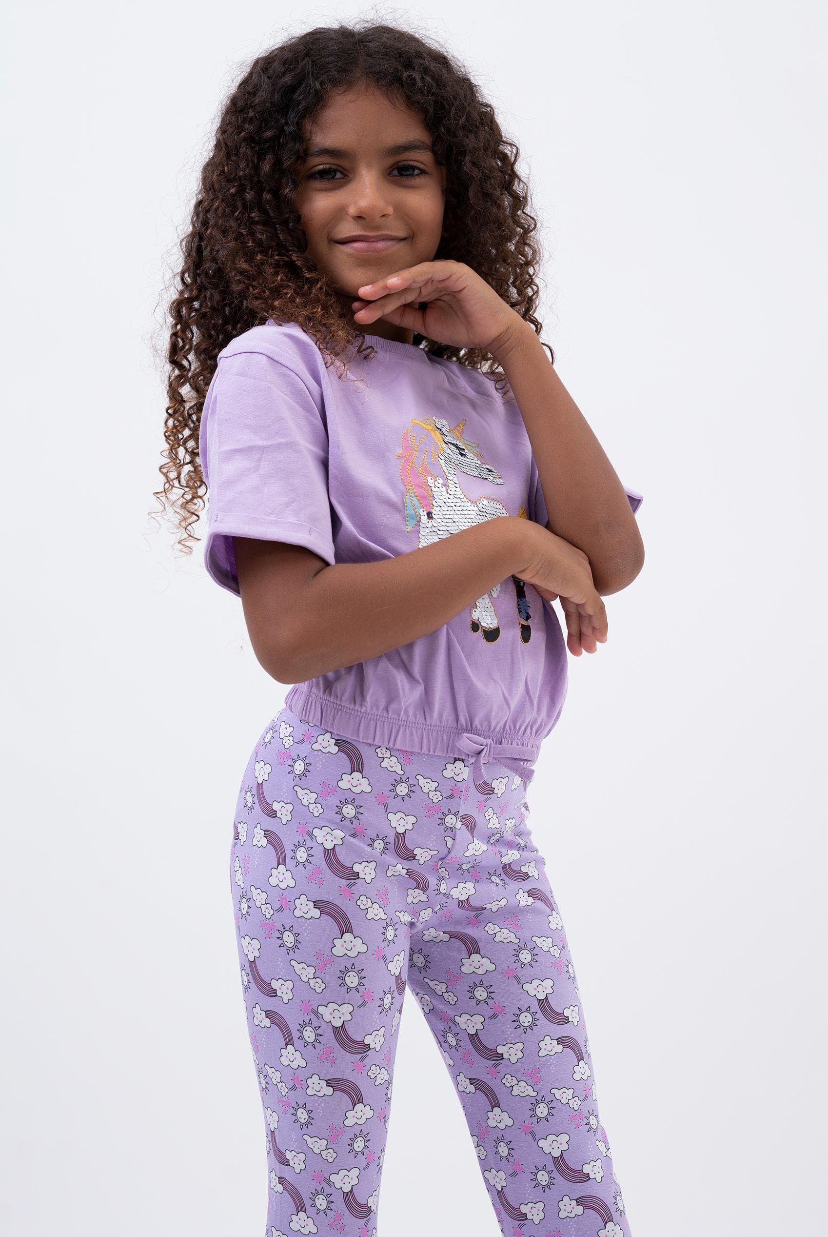 Girls Printed Jersey Leggings