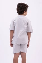 Two-Toned Printed T-Shirt And Shorts Set