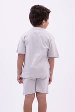 Two-Toned Printed T-Shirt And Shorts Set