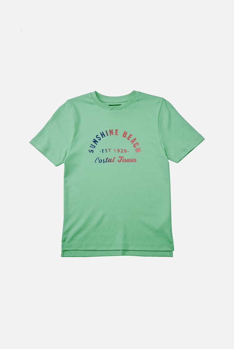 Two-Toned Printed T-Shirt And Shorts Set