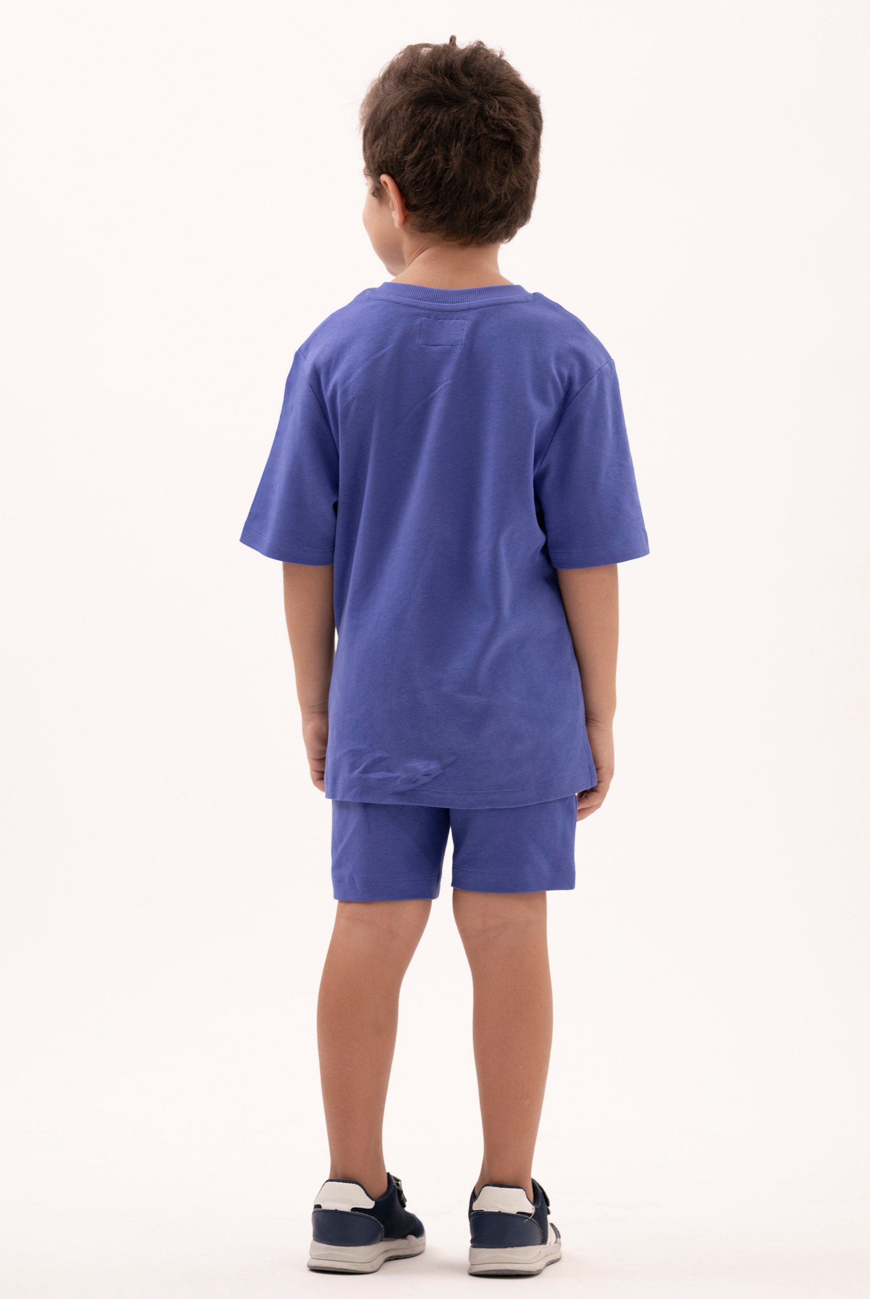 Two-Toned Printed T-Shirt And Shorts Set