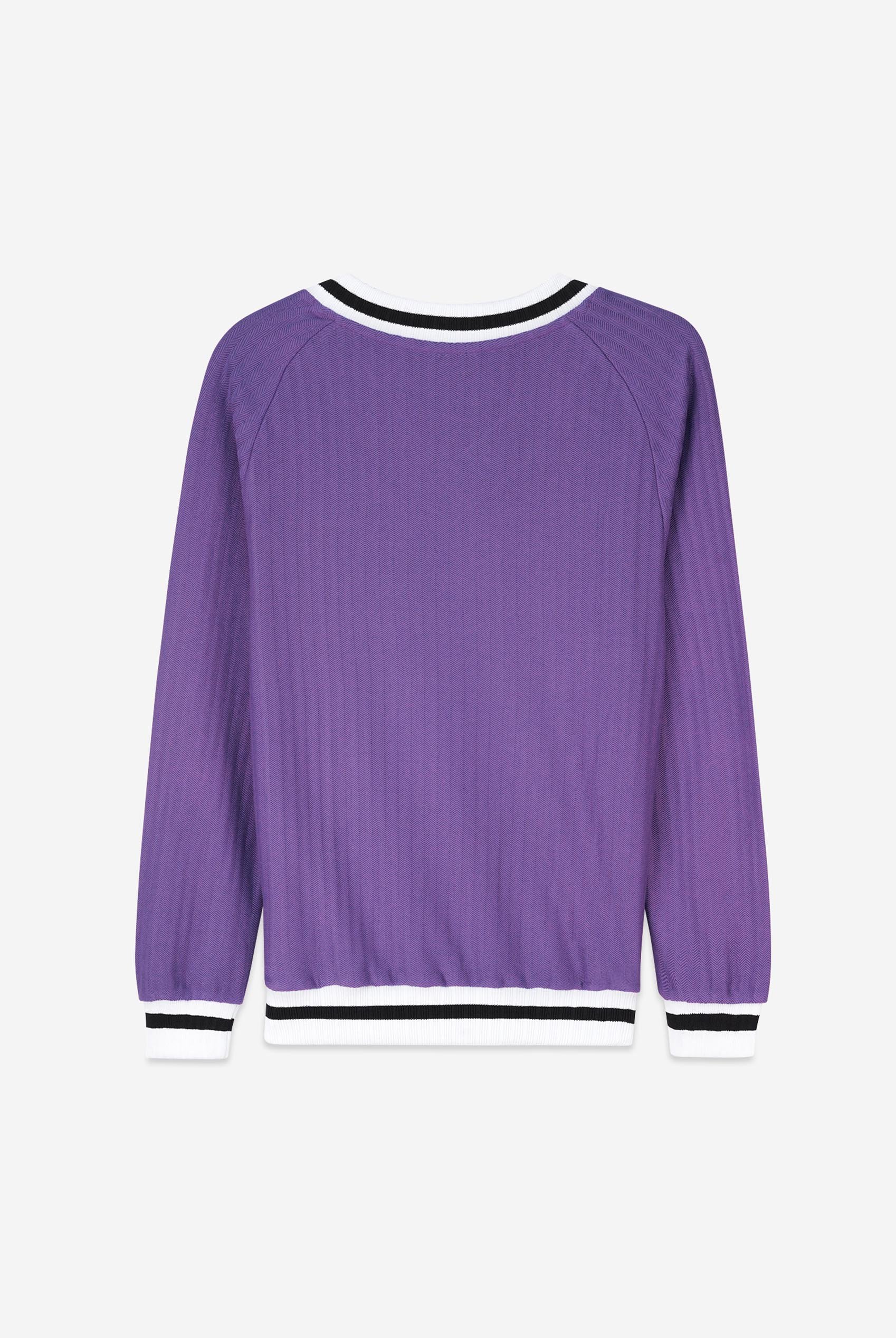 Womens V-Neck Stripe Detail Pullover