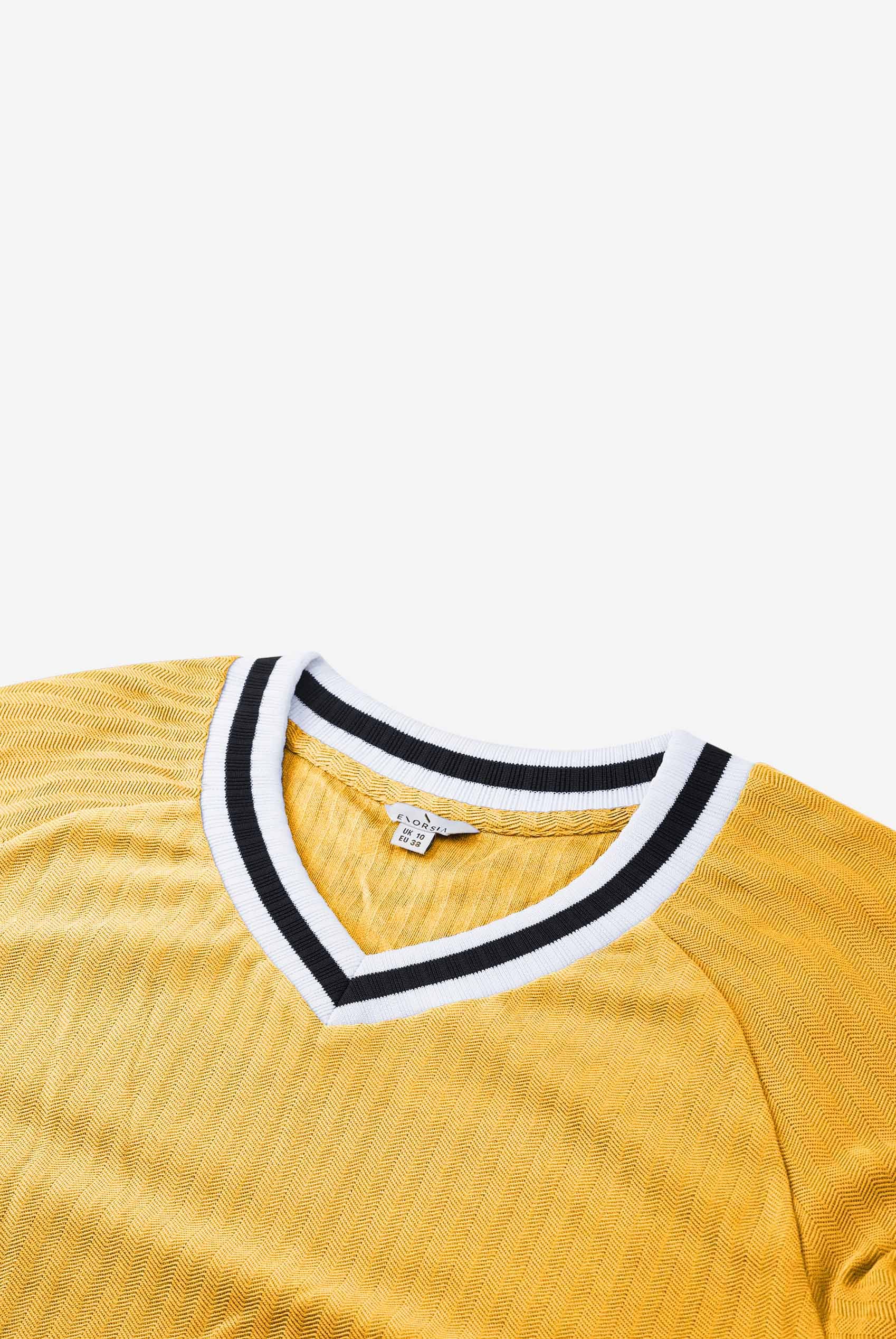 Womens V-Neck Stripe Detail Pullover