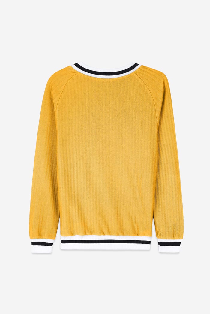 Womens V-Neck Stripe Detail Pullover
