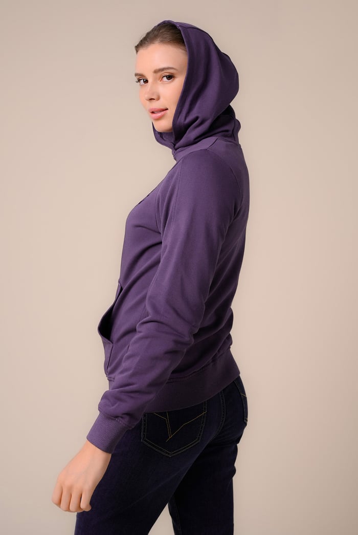 Womens Front Embroidery Hoodie