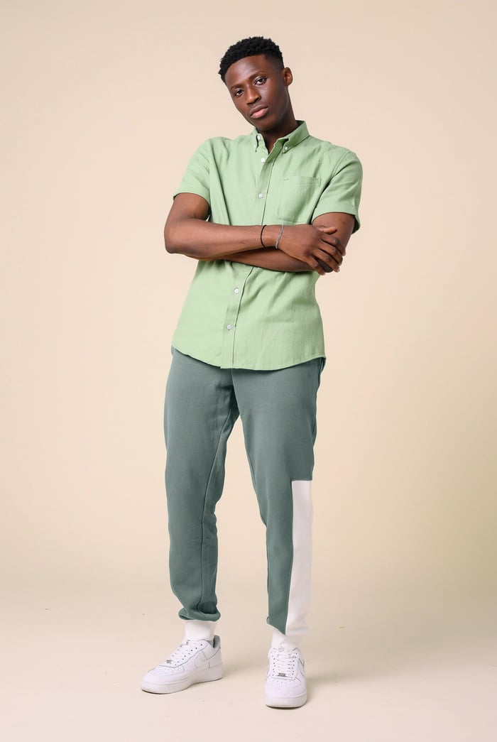 Mens Colour Block Jogger