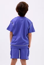 Drop Shoulder T-Shirt And Cargo Shorts Set