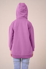 Smile Embroidery Longline Hoodie  (2yrs-9yrs)