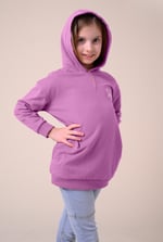 Smile Embroidery Longline Hoodie  (2yrs-9yrs)