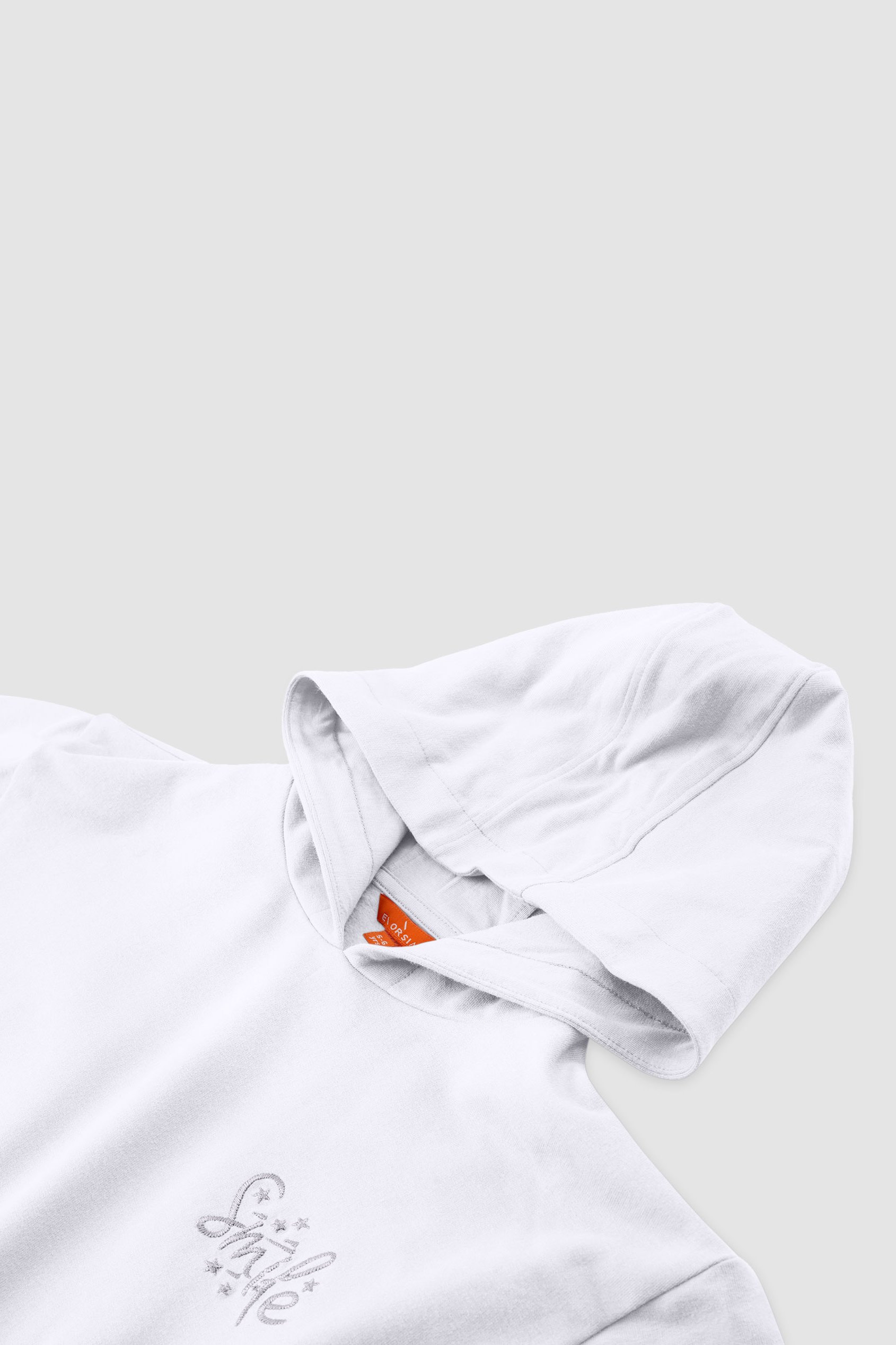 Smile Embroidery Longline Hoodie  (2yrs-9yrs)