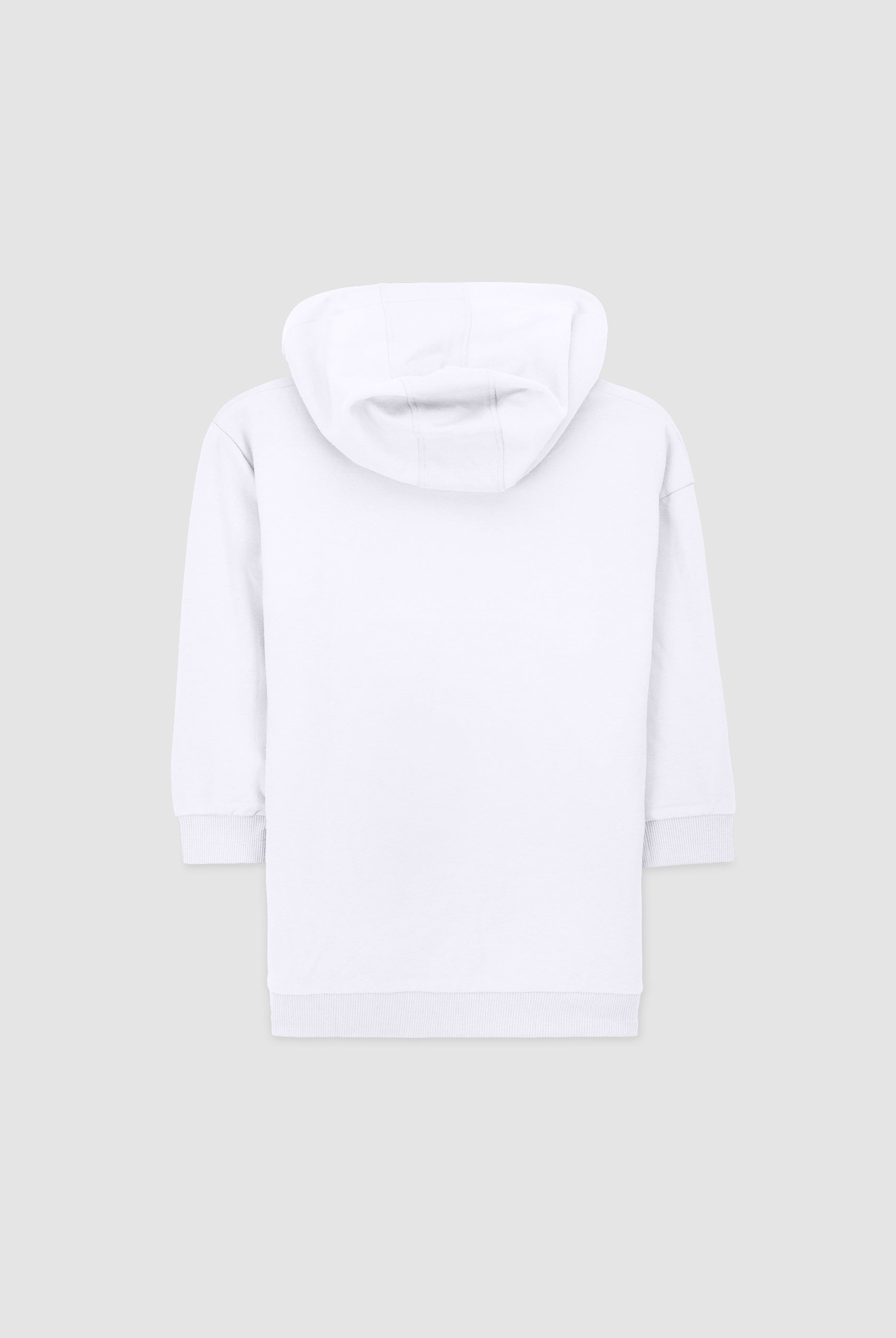 Smile Embroidery Longline Hoodie  (2yrs-9yrs)