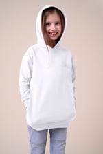 Smile Embroidery Longline Hoodie  (2yrs-9yrs)