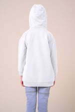 Smile Embroidery Longline Hoodie  (2yrs-9yrs)