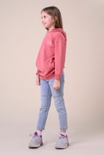 Smile Embroidery Longline Hoodie  (2yrs-9yrs)