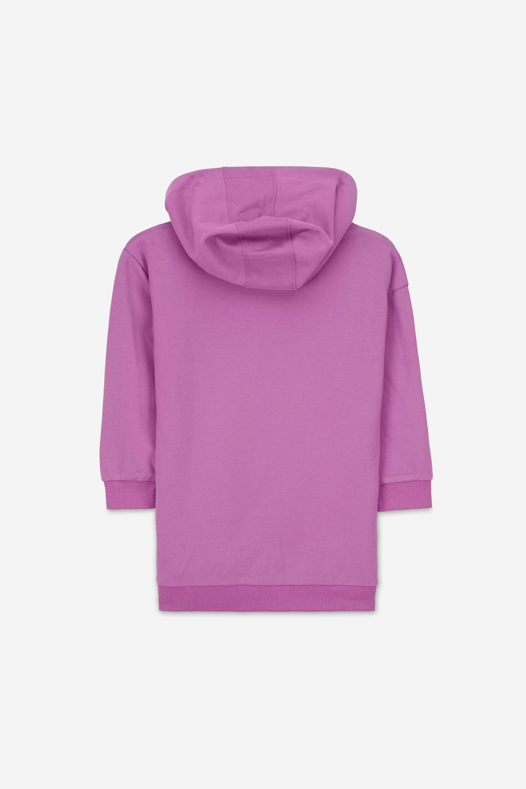 Smile Embroidery Longline Hoodie  (2yrs-9yrs)