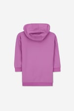 Smile Embroidery Longline Hoodie  (2yrs-9yrs)