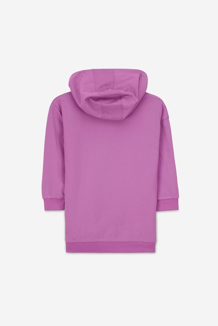 Smile Embroidery Longline Hoodie  (2yrs-9yrs)