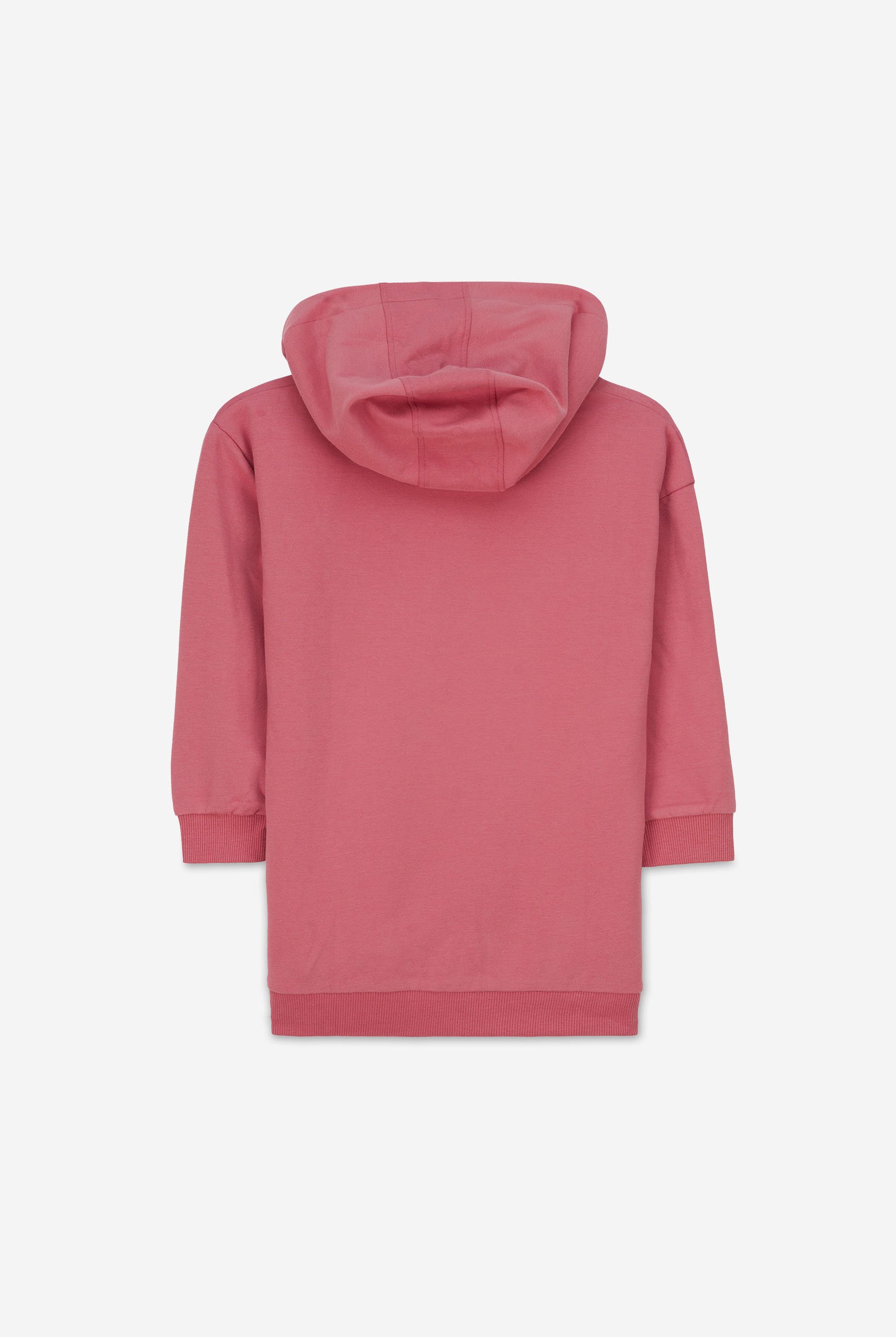 Smile Embroidery Longline Hoodie  (2yrs-9yrs)