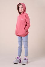 Smile Embroidery Longline Hoodie  (2yrs-9yrs)
