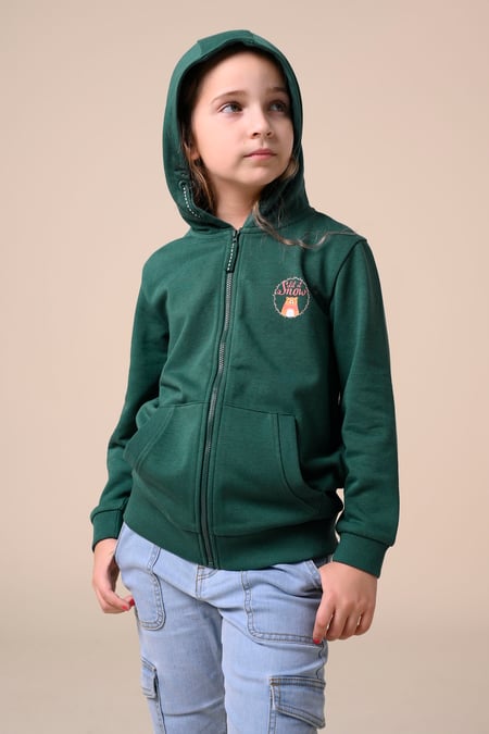 Girls Black Let It Snow Hoodie  (2yrs-9yrs)