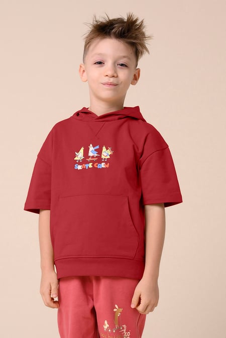 Boys Brown Skate Crew Hoodie ( 3yrs-9yrs)