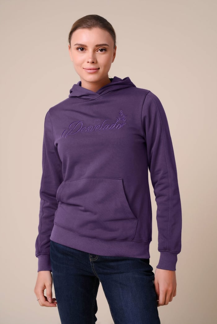 Womens Front Embroidery Hoodie