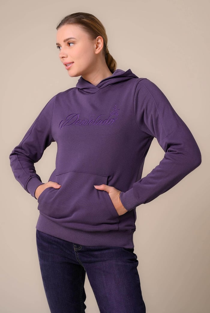 Womens Front Embroidery Hoodie