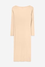 Womens Front Slit Ribbed Midi Dress