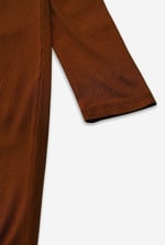 Womens Front Slit Ribbed Midi Dress
