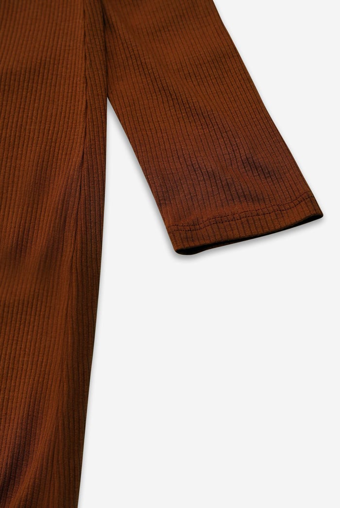 Womens Front Slit Ribbed Midi Dress