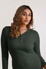 Womens Front Slit Ribbed Midi Dress