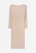 Womens Front Slit Ribbed Midi Dress