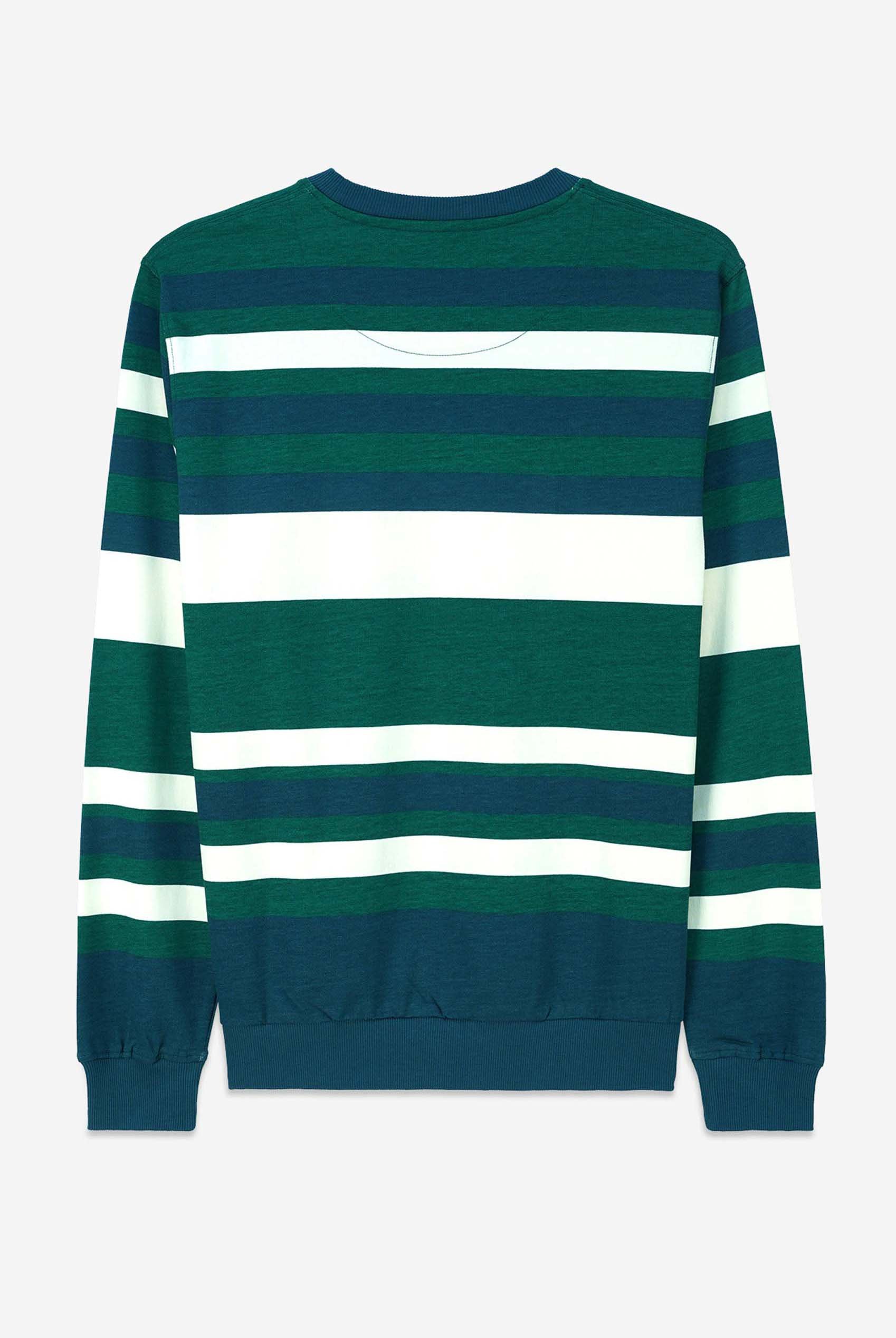 Mens Classic Print Stripe Sweatshirt