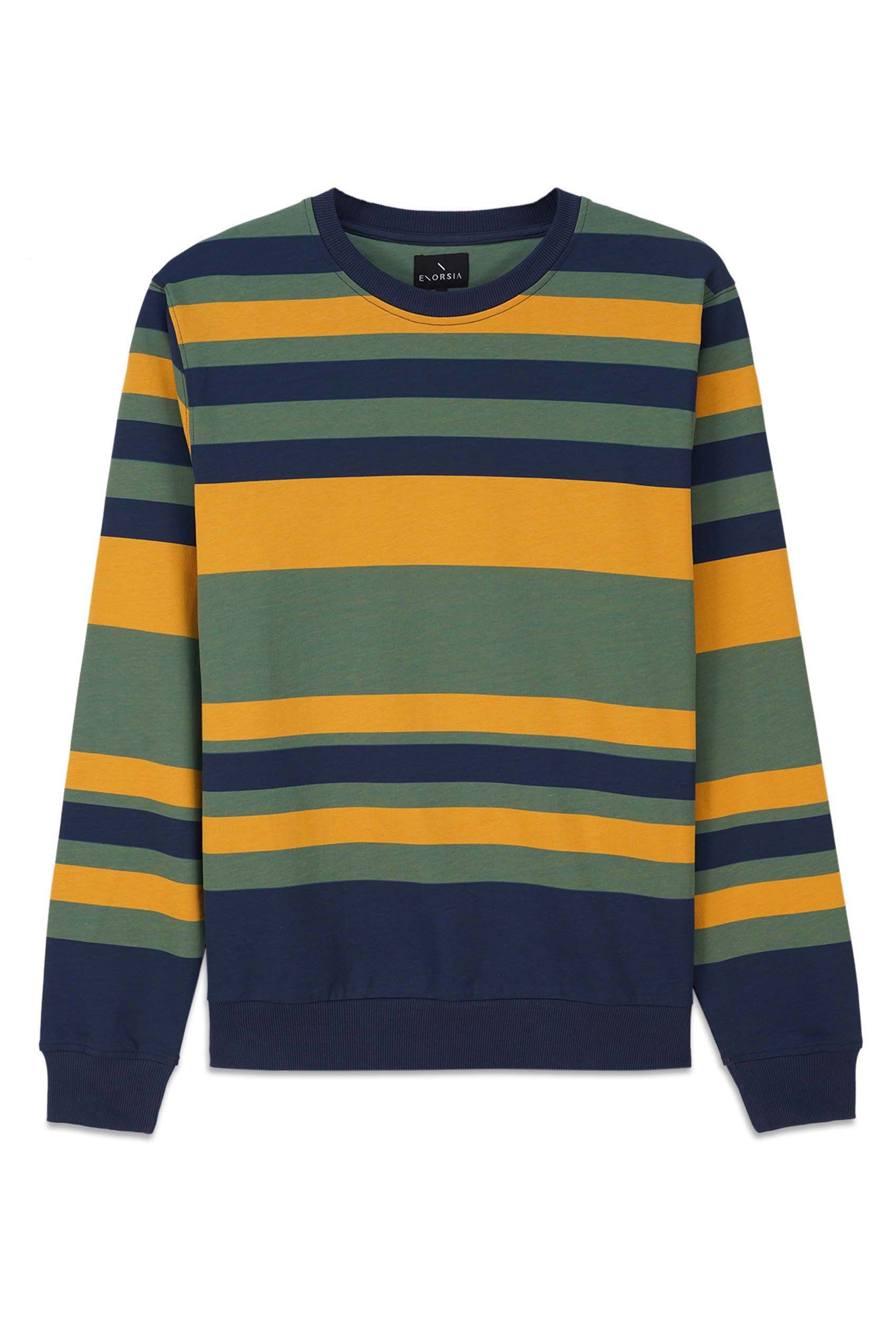 Mens Classic Print Stripe Sweatshirt