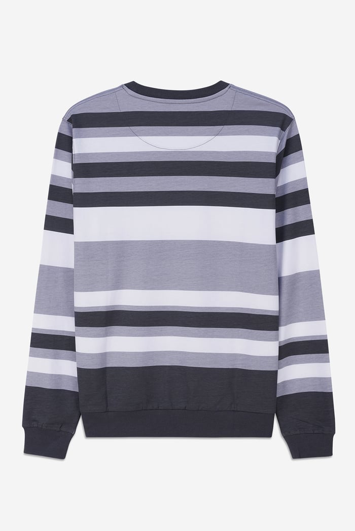 Mens Classic Print Stripe Sweatshirt