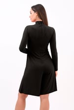 Womens High Neck Long Sleeve Playsuit