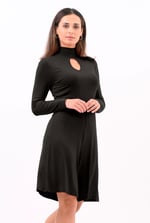 Womens High Neck Long Sleeve Playsuit