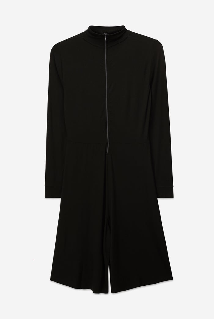 Womens High Neck Long Sleeve Playsuit