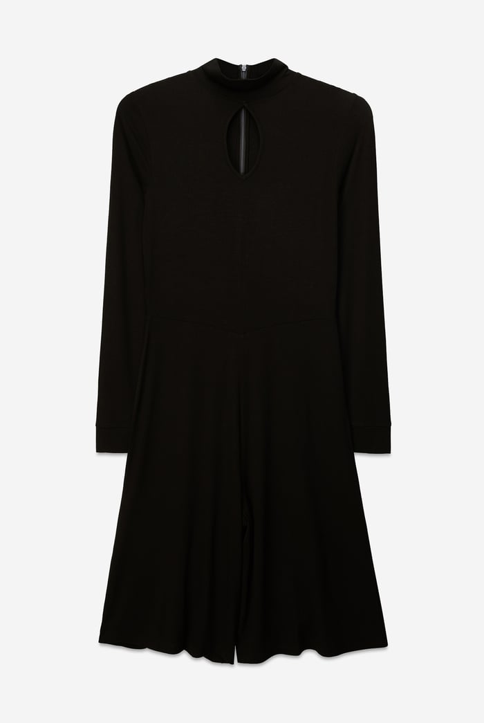 Womens High Neck Long Sleeve Playsuit