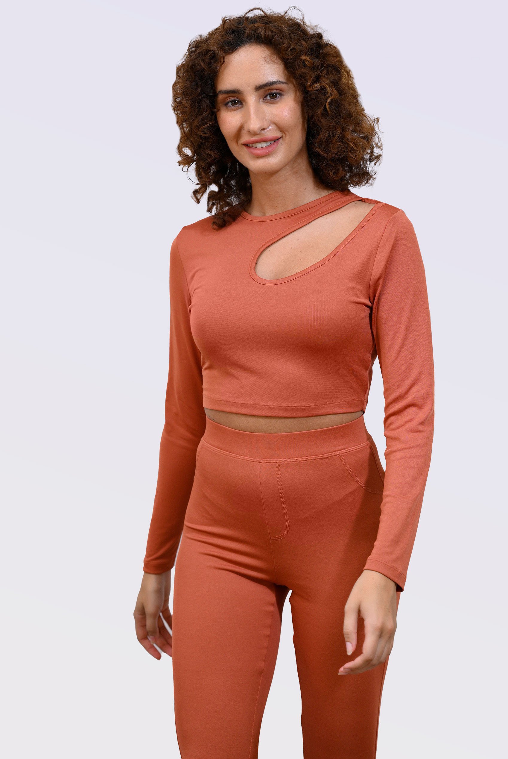 Ribbed Crop Top & High Waist Leggings Set