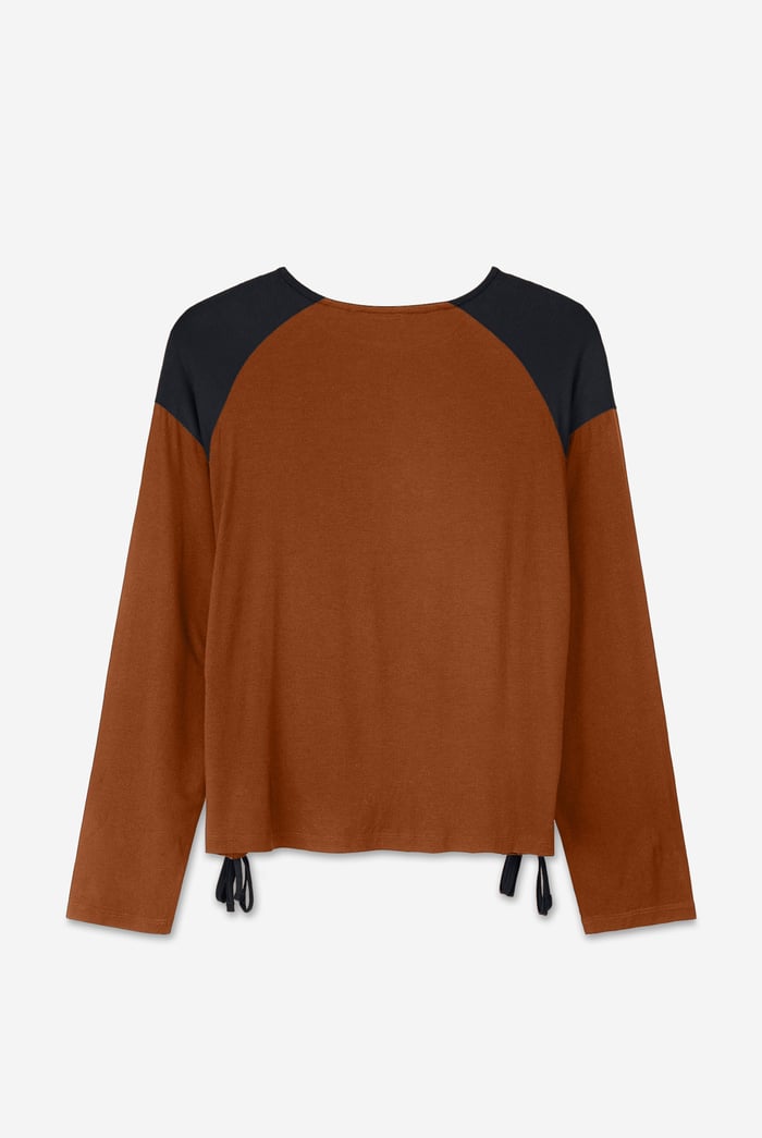 Womens Colour Block Raglan Sleeve Tops