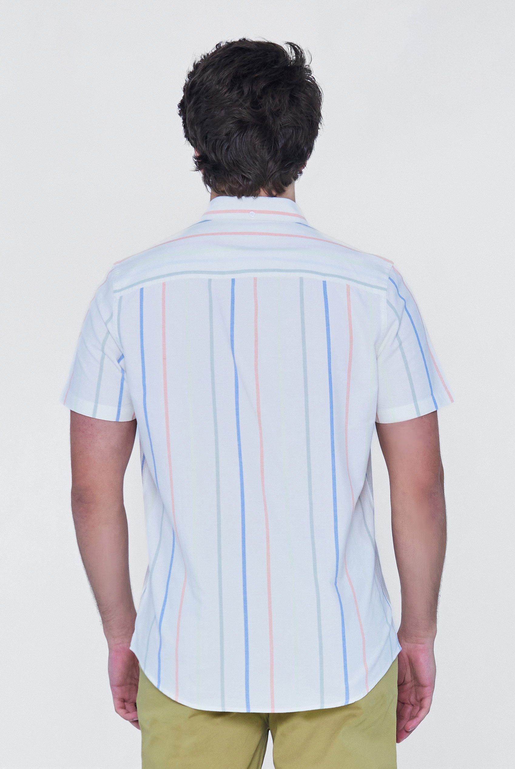Stripe Short Sleeve Oxfrod Shirt