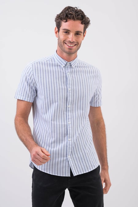 Stripe Short Sleeve Oxfrod Shirt