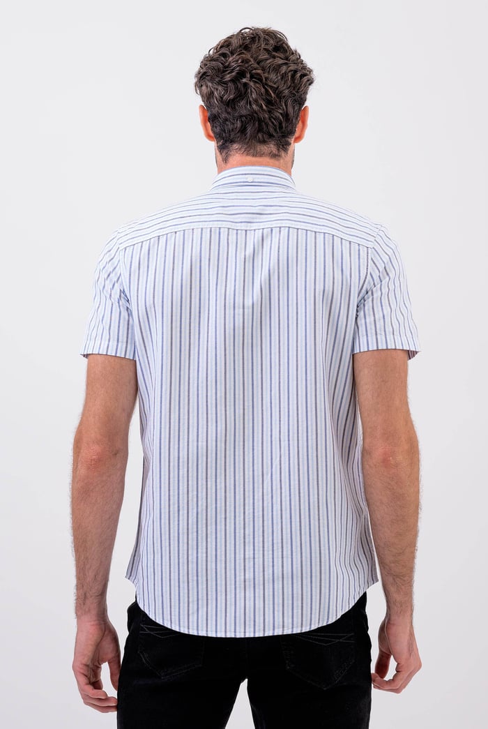 Stripe Short Sleeve Oxfrod Shirt