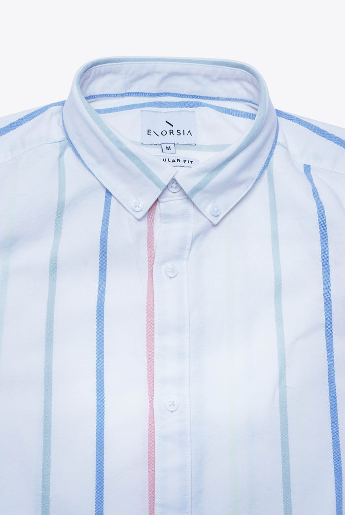 Stripe Short Sleeve Oxfrod Shirt
