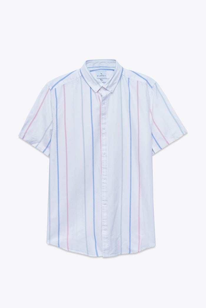 Stripe Short Sleeve Oxfrod Shirt
